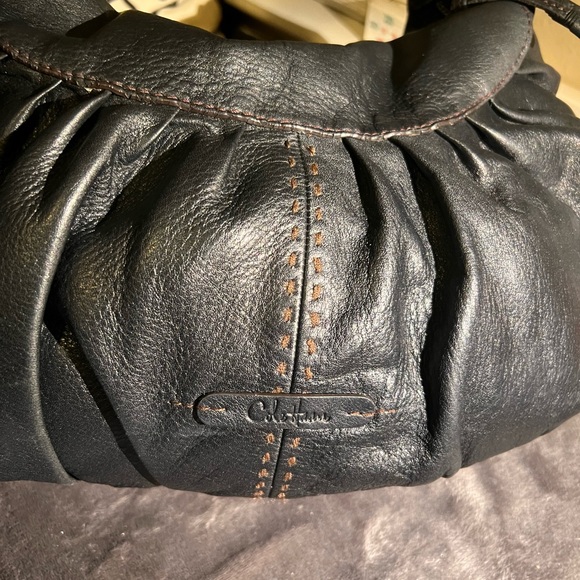 Cole Haan Handbags - Cole Haan Rouched Hobo Bag - Black Leather - no call-outs